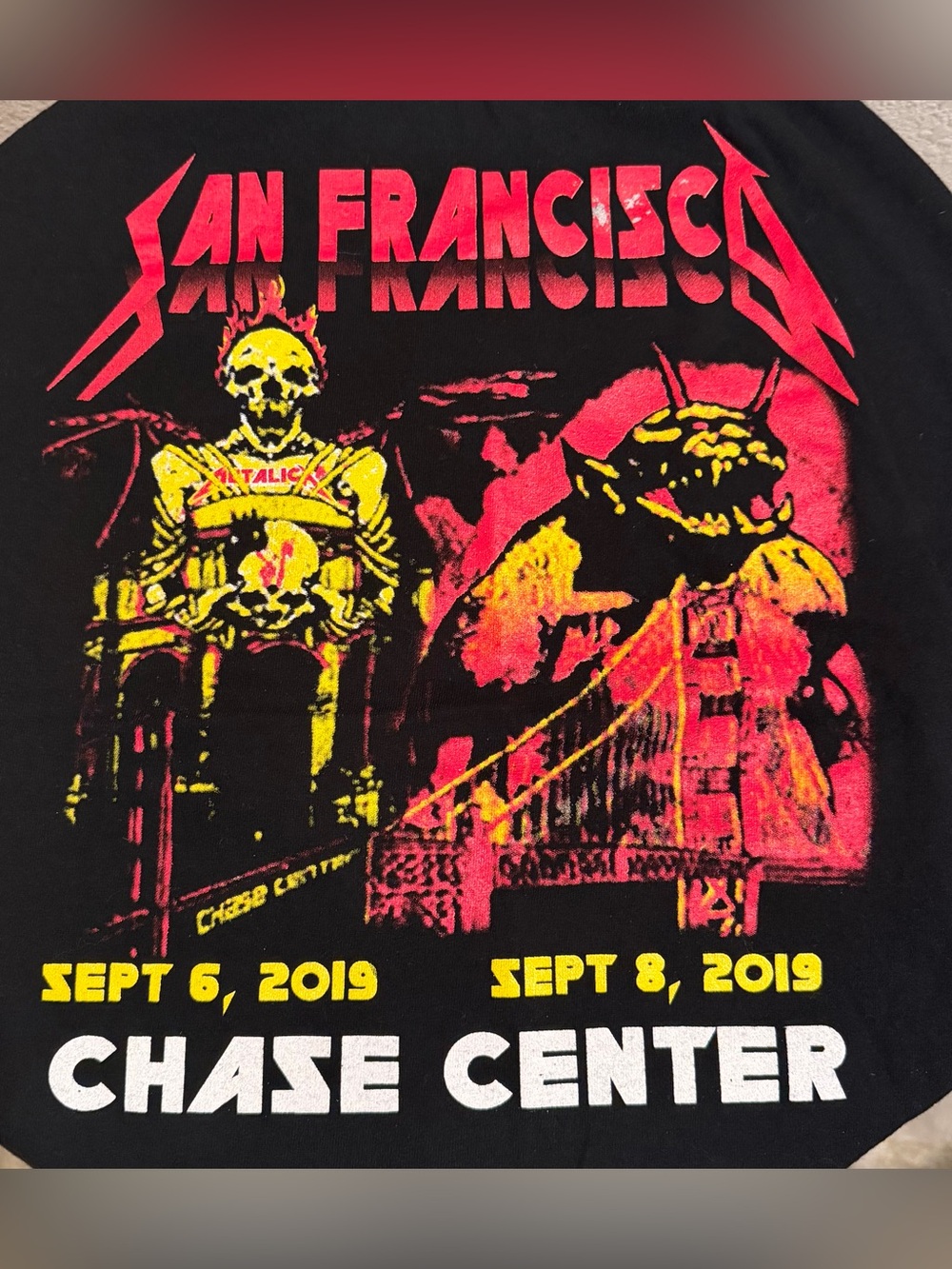 Metallica S&M2 Live Concert Tour T-Shirt – San Francisco Chase Center 2019